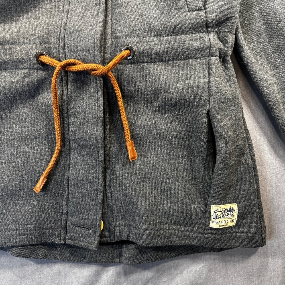 Picture Organic Clothing Sherpa Lined Hoodie‎ Jacket Women s Charcoal Blue - Picture 5 of 12